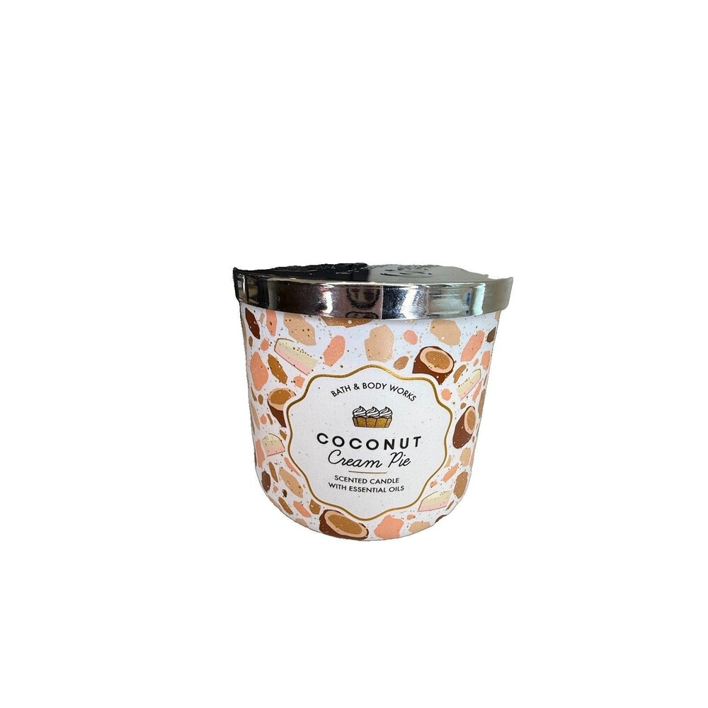 Bath & Body Works COCONUT CREAM PIE 3 Wick Candle NEW